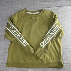Calvin Klein performance Sweat Shirt Sz L Preppy Streetwear Cozy Graphic